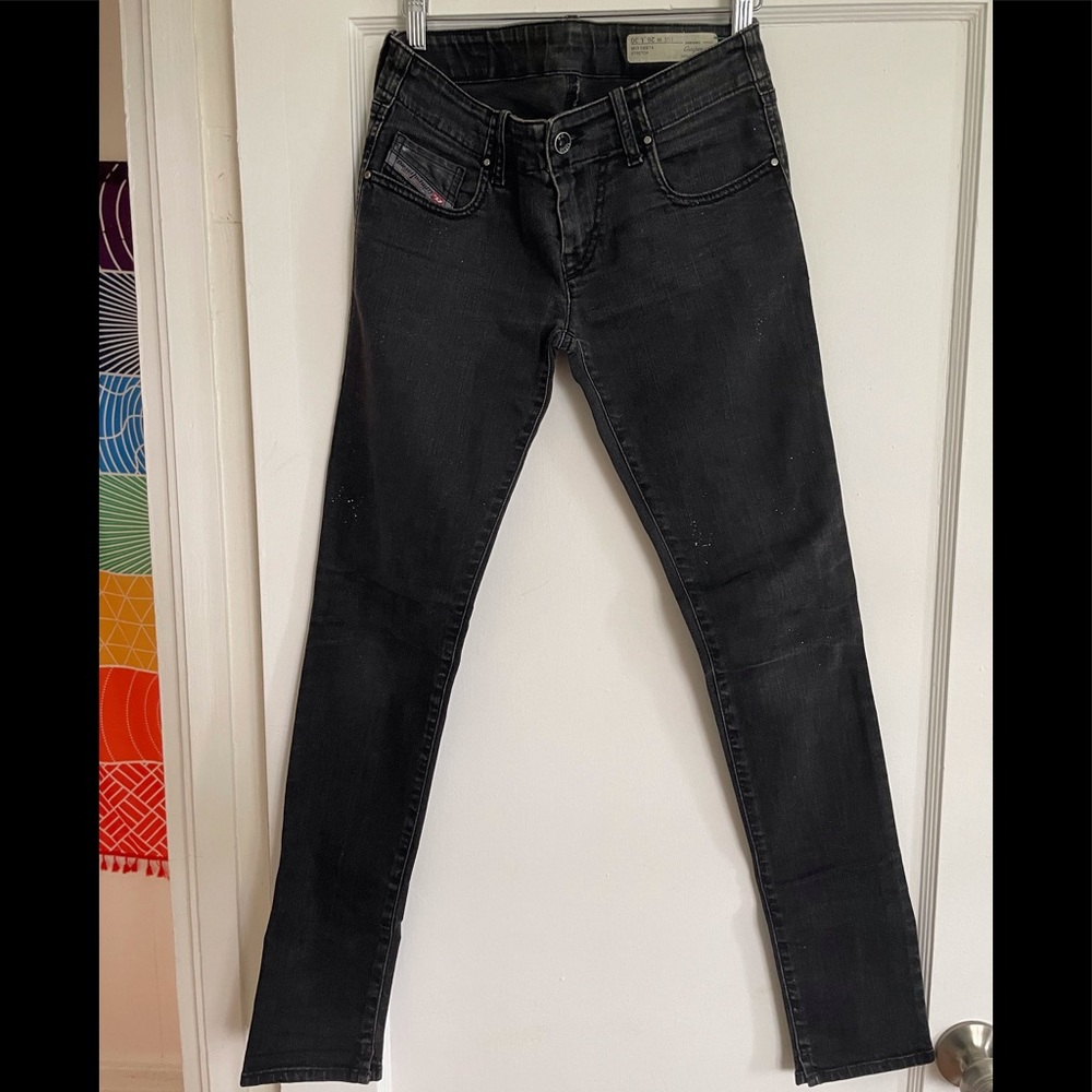 DIESEL GRUPEE skinny jean 26W 30L distressed black